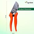  FPS-206 Steel Pruning Secateur with Heavy Duty Stainless Steel Pruner Cutter Sharp Blade Grip Handle Trimmer Plant Clipper Tool Gardening Scissors for Home Garden Lawn Backyard (Pack of 25)