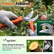  FPS-206 Steel Pruning Secateur with Heavy Duty Stainless Steel Pruner Cutter Sharp Blade Grip Handle Trimmer Plant Clipper Tool Gardening Scissors for Home Garden Lawn Backyard (Pack of 25)