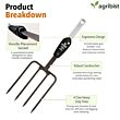  FPDF-8901CQ Garden Fork Without Handle Heavy Duty 4 Teeth Digger Manual Hand Weeding Tool for Indoor and Outdoor Home Gardens & Lawn Digging Bar (Pack of 25)