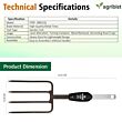  FPDF-8901CQ Garden Fork Without Handle Heavy Duty 4 Teeth Digger Manual Hand Weeding Tool for Indoor and Outdoor Home Gardens & Lawn Digging Bar (Pack of 25)