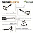 FPCH-3071CQ Weeding Cultivator Without Handle Garden Hoe Manual Hand Weeder for Weeding hoeing Trenching Gardening Tool for Home Gardens & Agriculture (Pack of 25)