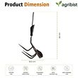 FPCH-3071CQ Weeding Cultivator Without Handle Garden Hoe Manual Hand Weeder for Weeding hoeing Trenching Gardening Tool for Home Gardens & Agriculture (Pack of 25)