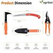 FGT-42 4pc Gardening Tool Kit with Pruning Secateur Trowel Pruning Saw and Garden Edger Garden Set for Home Gardener Beginners (Pack of 25, Multicolor)