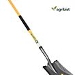 FSS-4002 Garden Shovel with Long Handle and Stainless Steel Square Head Heavy Duty Lightweight Outdoor Gardening Tool for Agriculture Digging Soil Planting & Transplanting Weeding (Grey) (Pack of25)