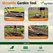 FSS-4002 Garden Shovel with Long Handle and Stainless Steel Square Head Heavy Duty Lightweight Outdoor Gardening Tool for Agriculture Digging Soil Planting & Transplanting Weeding (Grey) (Pack of25)