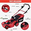 Roto Drive-330 1400W 14" Electric Rotary Lawn Mower 3500 RPM Grass Cutting Machine with 35L Catcher Box & 7 Adjustable Heights for Maintaining Garden Upto 300 Square Meters (Without Cable) (Pack of 25)