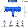 Drip Fittings And Accessories - Barbed Fittings - Lite - Reducing Tee - 16mm x 12mm x 16mm  (Pack Of 500)