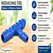 Drip Fittings And Accessories - Barbed Fittings - Lite - Reducing Tee - 16mm x 12mm x 16mm  (Pack Of 500)