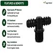 AGRIBIST | Drip Fittings And Accessories - Threaded Fittings - Threaded - Lite - Riser Tee - 0.5 inch (M-TH) x 16mm (Barb) - PP (Pack of 100)