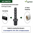 Drip Fittings And Accessories - Threaded Fittings - Threaded - Premium - Nipple - 0.5 inch x 16mm - Delrin - (Pack of 50)