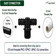  AGRIBIST | Drip Fittings And Accessories - Threaded Fittings - Threaded - Lite - Riser Tee - 0.5 inch (M-TH) x 16mm (Barb) - PP (Pack of 100)