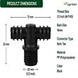  AGRIBIST | Drip Fittings And Accessories - Threaded Fittings - Threaded - Lite - Riser Tee - 0.5 inch (M-TH) x 16mm (Barb) - PP (Pack of 100)