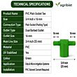  Drip Irrigation Accessories | Aqua Plain Socket | 3/4' X 16 TEE | PVC pasting Type (PACK OF 100)