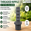 Drip Fittings And Accessories - Threaded Fittings - Threaded - Premium - Nipple - 0.5 inch x 16mm - Delrin - (Pack of 50)