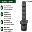 Drip Fittings And Accessories - Threaded Fittings - Threaded - Premium - Nipple - 0.5 inch x 16mm - Delrin - (Pack of 50)