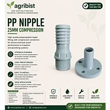AGRIBIST | PP NIPPLE 25MM COMPRESSION-IND