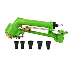 AGRIBIST RG-38 AUTO Gear Driven Rain Gun Sprinkler 1.5 Inch (50mm) Female Thread | 80–120 Ft Water Spray Radius | 40°–360° Adjustable Rotation | High Pressure Agricultural Irrigation Sprinkler for Farm, Orchard & Plantation