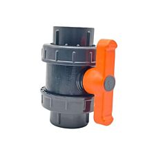 AGRIBIST| AUTOMAT - Ball Valve - Plastic - Pvc - Double Union - 2.5 inch (75mm) - Plain End - Socket - HT-67-PP-DU