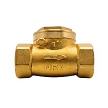 AGRIIBST | Brass Non Return Valve 1 Inch (25mm) Female x Female (FxF) Threaded End Flap Check Valve NRV Heavy Duty Brass Backflow Preventer Water Pump Borewell Plumbing 0-16 Bar Pack Of 2