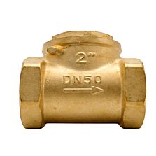  AGRIBIST | Brass Non Return Valve 2 Inch (50mm) Female Threaded Flap Check Valve NRV Heavy Duty Brass Backflow Preventer One Way Water Check Valve for Borewell Pump Plumbing 0-16 Bar