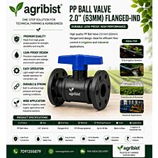  AGRIBIST|PP BALL VALVE 2" FLANGEX63MM PLAIN-IND