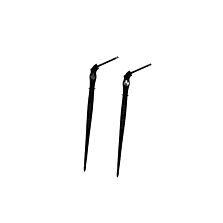 AGRIBIST | RIVULIS | Drip Emitter - Drip Peg - 2.3 LPH - Black Arrow Dripper - with laybrinth - Barbed Angle Inlet - Suitable for 3x5 Micro Tube (Pack of 50)