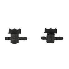 AGRIBIST - Drip Fittings and Accessories - Micro Fittings - Lite - 4 mm - Barbed Micro Tap - Valve or Cock - PP - Black - (Pack of 50)