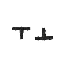 AGRIBIST Drip Fittings and Accessories - Micro Fittings - Lite - 4 mm - Barbed Micro Tee - PP - Black - for 4mm Micro Tube
