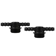 AGRIBIST | Drip Fittings And Accessories - Threaded Fittings - Threaded - Lite - Riser Tee - 0.75 inch (M-TH) x 16mm (Barb) - PP - (Pack of 10)