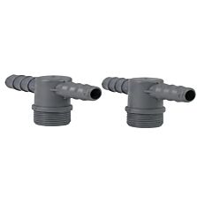  AGRIBIST Threaded Fittings - Threaded - Premium - Riser Tee - 0.75 inch (M-TH) x 16mm (Barb) - Delrin -