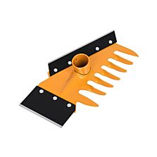 AGRIBIST | FGR-3-1 Garden Rake Hoe Spade Multipurpose Metal Head Cultivator Tool with Dual Blades for Loosening Soil Leveling Farming Land Farming Gardening Tool (Pack of 1, Without Handle)