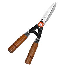  AGRIBIST FHS-666 Hedge Shear with Wooden Handles Heavy Duty Gardening Shear Clippers for Trimming Borders Boxwood and Short Bushes