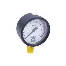 AGRIBIST | FINOLEX PLASSON Pressure Gauge, 0-7 BAR, 2.5 inch Dial, 0.25 inch | AQUA - AGRO, Regular, MS Body, M-THD Inlet