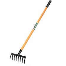 AGRIBIST | FRWH-10 Garden Rake with 10 Teeth and Steel Handle Heavy Duty Cultivator Rakes for Loosening Soil Gathering Leaf Leveling Lawn Farming Land Management (Pack of 1)
