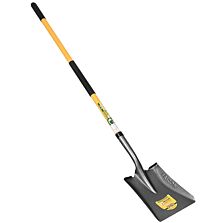 AGRIBIST FSS-4002 Garden Shovel with Long Handle and Stainless Steel Square Head Heavy Duty Lightweight Outdoor Gardening Tool for Agriculture Digging Soil Planting & Transplanting Weeding (Grey)