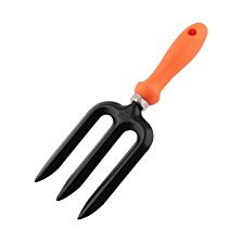 AGRIBIST | FWF-102 Weeding Fork with Comfortable PVC Grip Stainless Steel Handheld Multipurpose Weeder Gardening Tool for Home Outdoor Garden Planting Weeding and Digging Soil (Multicolor)
