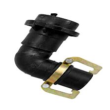 AGRIBIST | HDPE Sprinkler Pipe Fittings - Dual Clamp - 2.5 Inch - Elbow 