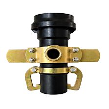 AGRIBIST | HDPE Sprinkler Pipe Fittings - Dual Clamp - 2 Inch - FOOT BOTTOM - SINGLE OUTLET - 3/4" (PACK OF 10)