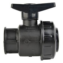  AGRIBIST PP Single Union Ball Valve 32 mm x 32 mm Lateral