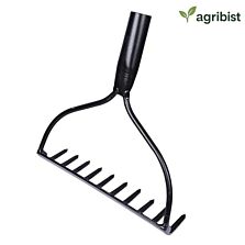  FBR-0110 Garden Bow Rake with 10 Teeth Metal Head Heavy Duty Multipurpose Gardening Tool for Loosening Soil Gathering Leaf Leveling & Farming Land and Agriculture (Black) (Pack of 50)