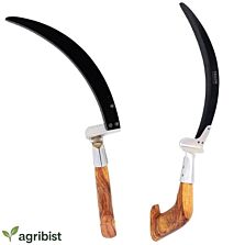 SPS(W)-3040 Grass Sickle with Curved High Carbon Steel Blade and Wooden Grip Hand Held Tool for Gardening Weeding & Harvesting (Pack of 50)