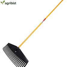  Leaf Rake FPLR 50 with Comfortable Grip Long Handle Stainless Steel Head Heavy Duty Rakes Multipurpose Garden Cleaning Tool for Home Gardening Quick Clean Lawn & Yard (Multicolour)( Pack of 50)