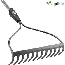 AGRIBIST | FPBR-0121CQ Garden Bow Rake Without Handle 12 Teeth Heavy Duty Cultivator Rakes for Loosening Soil Gathering Leaf Leveling Lawn Farming Land Management ( Pack of 25)