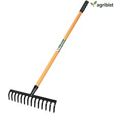 AGRIBIST |  FRWH-14 Garden Rake with 14 Teeth and Steel Handle Heavy Duty Cultivator Rakes for Loosening Soil Gathering Leaf Leveling Lawn Farming Land Management (Pack of 50)