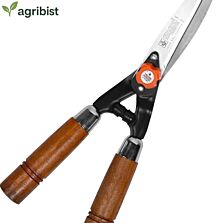  FHS-666 Hedge Shear with Wooden Handles Heavy Duty Gardening Shear Clippers for Trimming Borders Boxwood and Short Bushes (Pack of 25, Brown & Black)