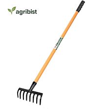  FRWH-08 Garden Rake with 8 Teeth and Steel Handle Heavy Duty Cultivator Rakes for Loosening Soil Gathering Leaf Leveling Lawn Farming Land Management (Pack of 50)
